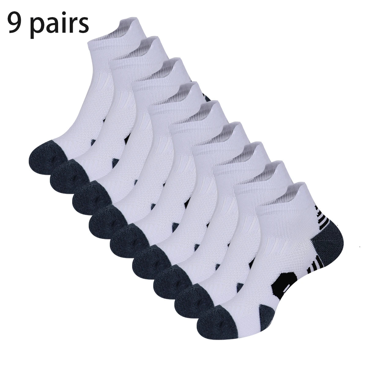 3 or 9 Pairs Non Slip Sports Socks for Men and Women