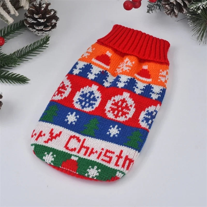 Cute Warm Cat Sweater Pullover for Winter Pet Clothing