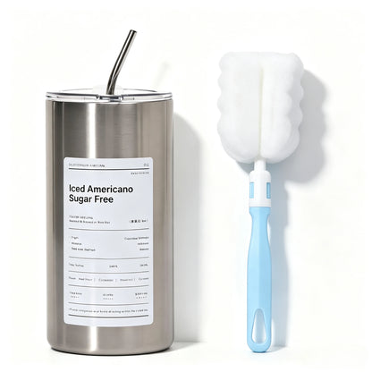 600ml BPA Free Stainless Steel Insulated Thermos with Straw
