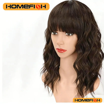 Women's Curly Synthetic Wig with Bangs