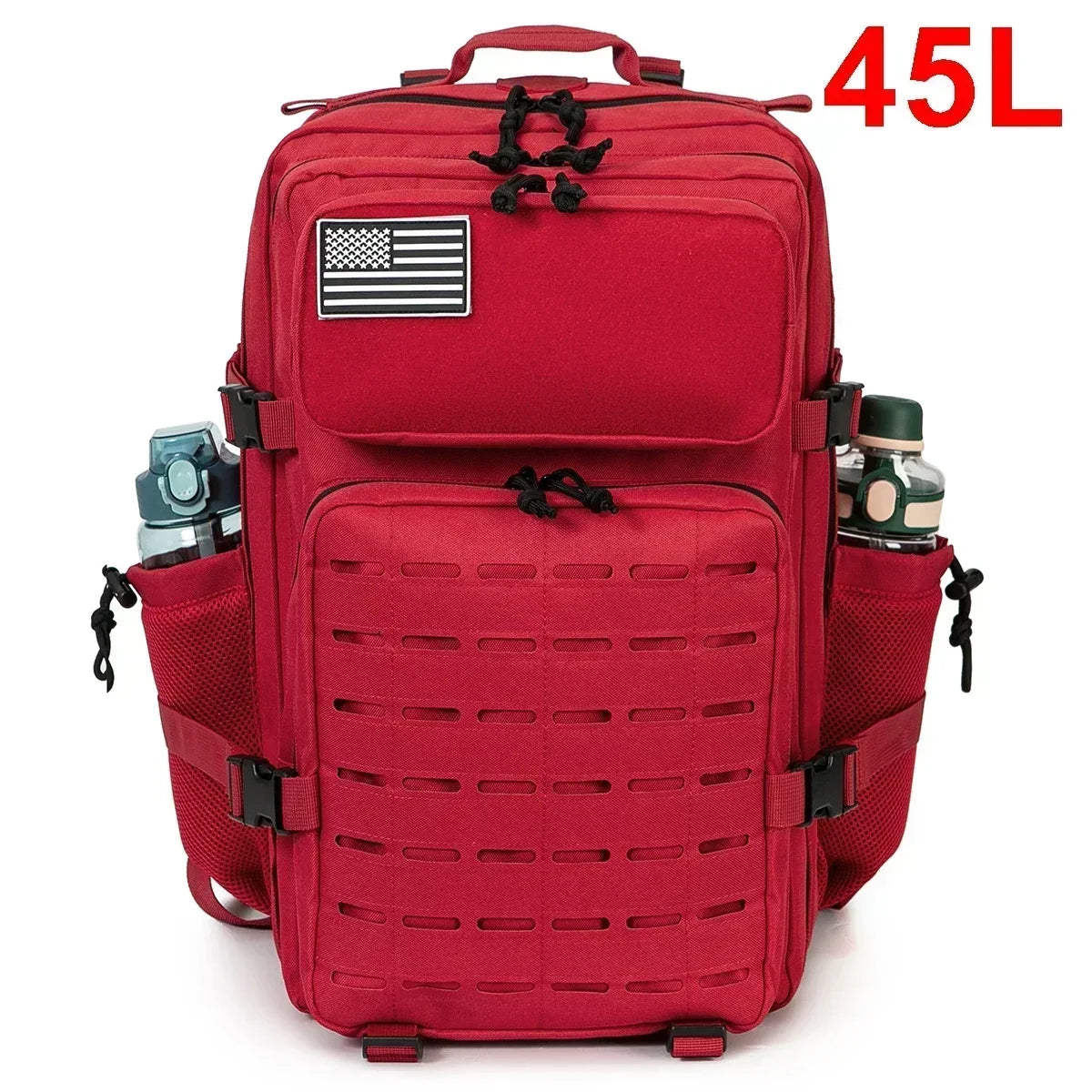 25L or 45L Tactical Hiking Backpack with Bottle Holder