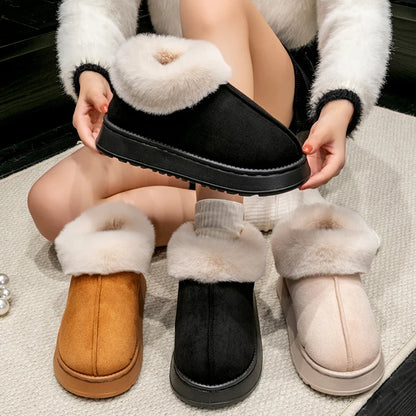 Women’s Plush Faux Fur Winter Slippers Warm Indoor Shoes