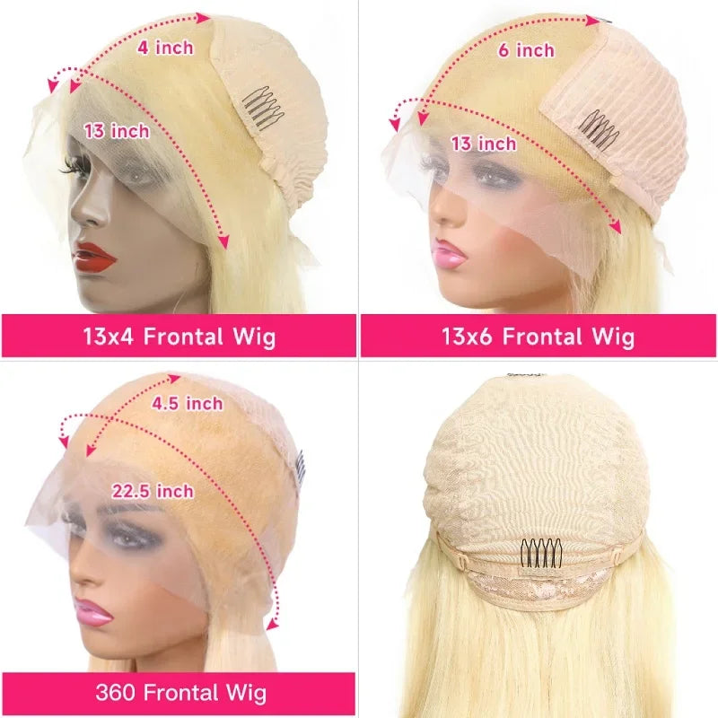 613 Honey Blonde Body Wave 13x4 13x6 HD Lace Human Hair Wig