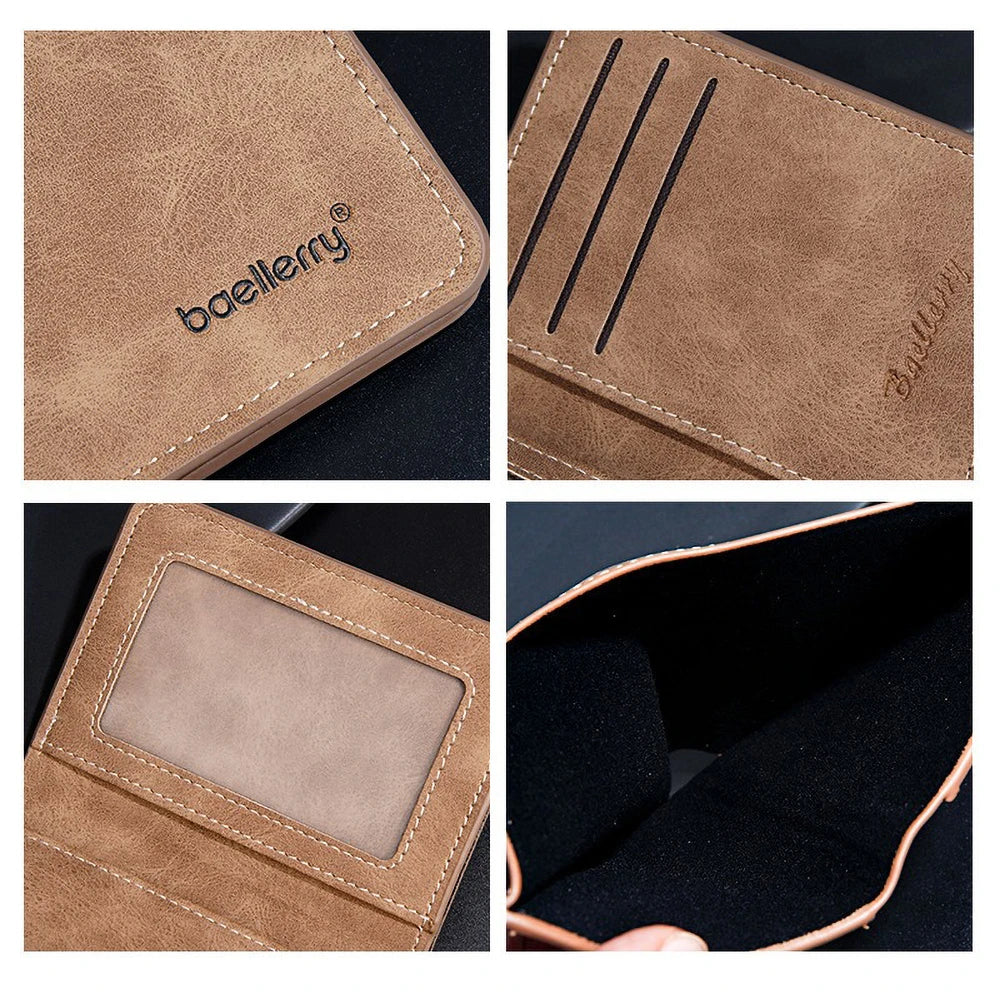 Baellerry Men's PU Leather Minimalist Money Clip Wallet