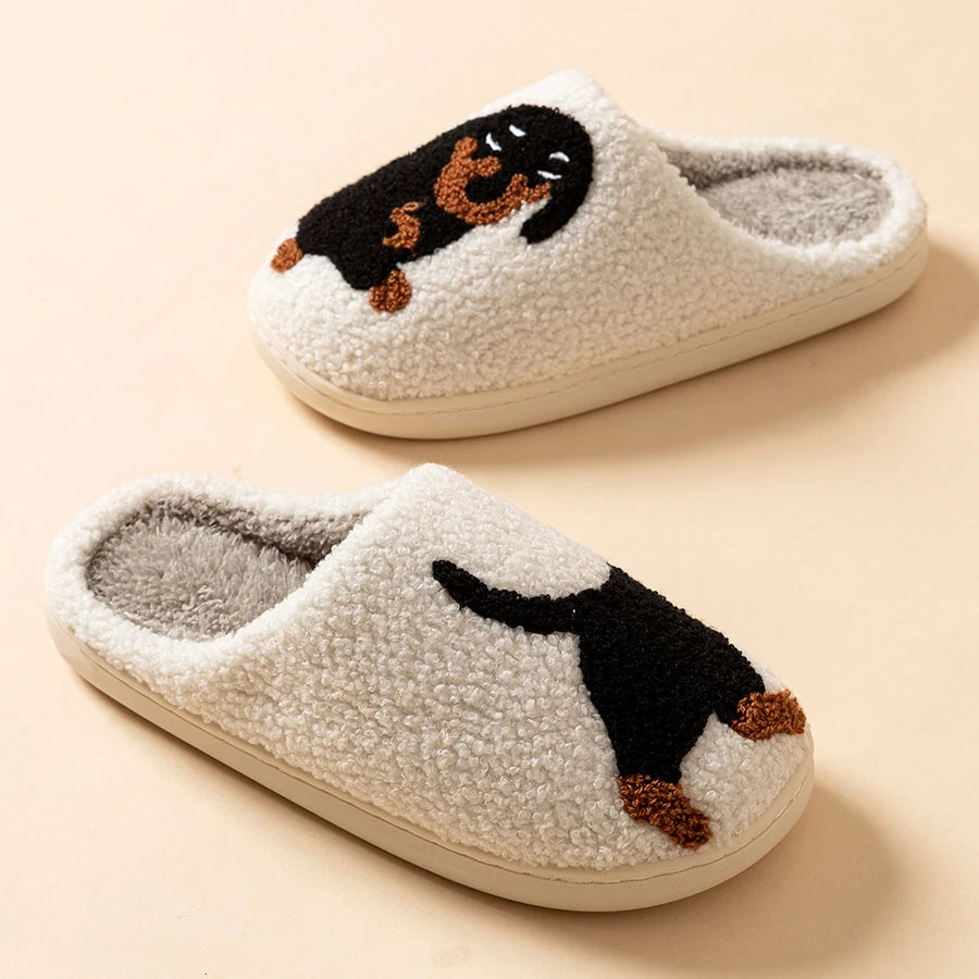 Women's Cute Dachshund Dog Warm Indoor Slippers
