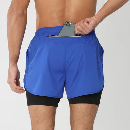 Men's Quick Dry 2 in 1 Running Shorts
