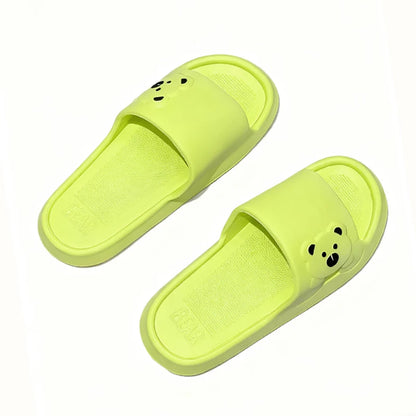Cute Cartoon Bear EVA Slippers for Women Summer Indoor Slides