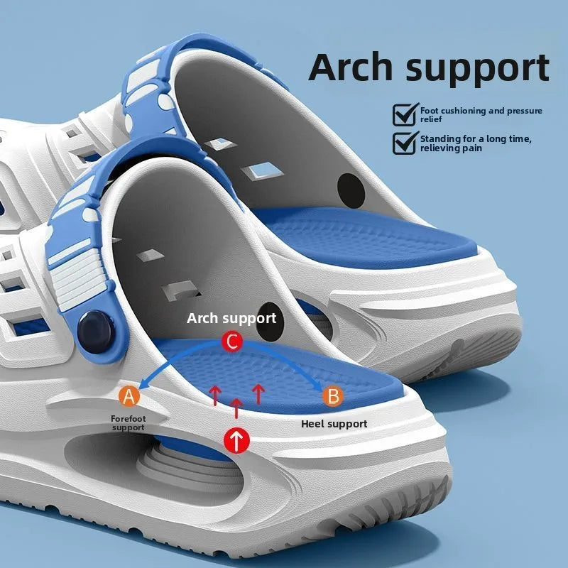 Arch Support EVA Hole Slippers Thick Sole Non Slip Breathable Summer Shoes