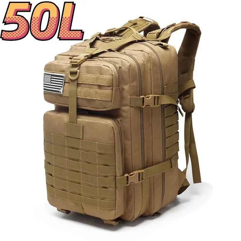 30L or 50L Waterproof Tactical Hiking Backpack