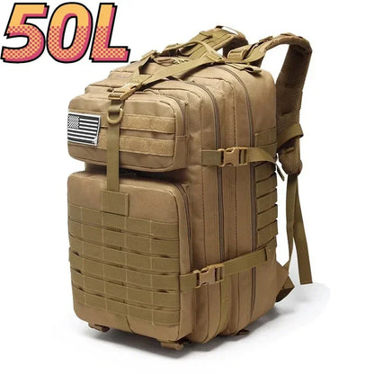 30L or 50L Waterproof Tactical Hiking Backpack