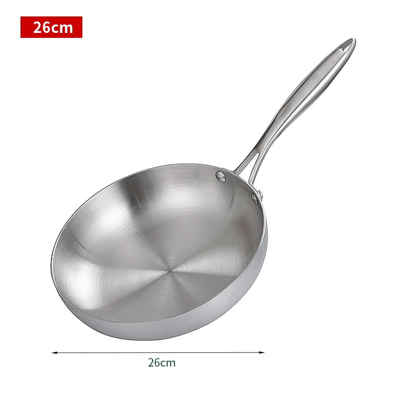 304 Stainless Steel Nonstick Frying Pan for Gas and Induction
