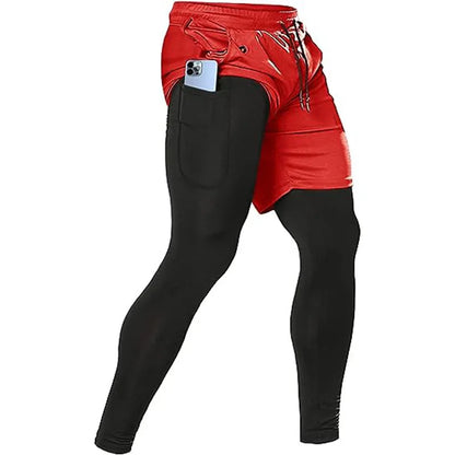 Men's 2 in 1 Running Training Pants