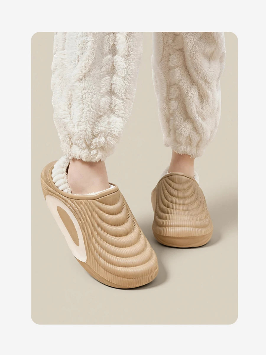 Women’s Cartoon Sheep Plush Slippers Warm Closed Toe Winter Shoes