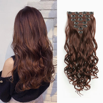 22 Inch Curly Wavy Clip In Hair Extensions 7PCS