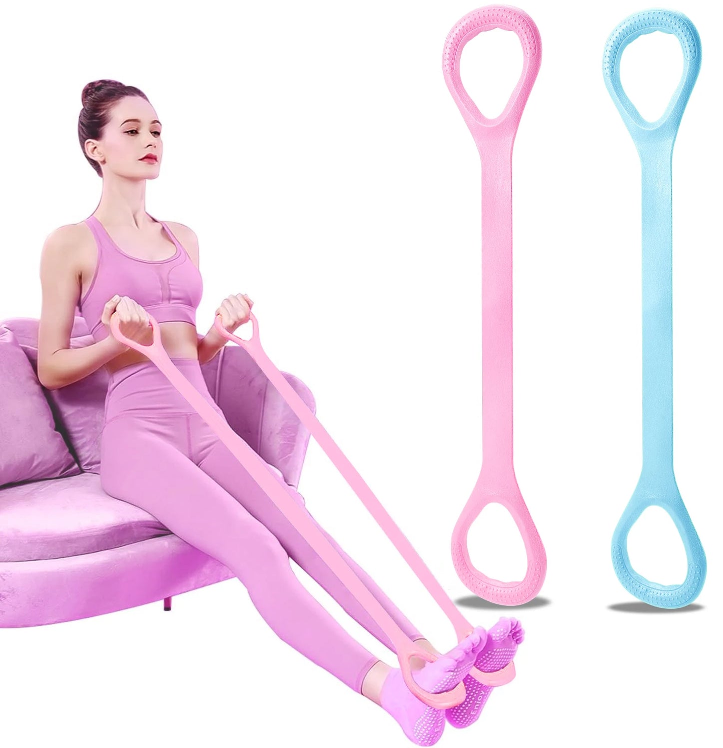 8 Piece Fitness Resistance Band Set