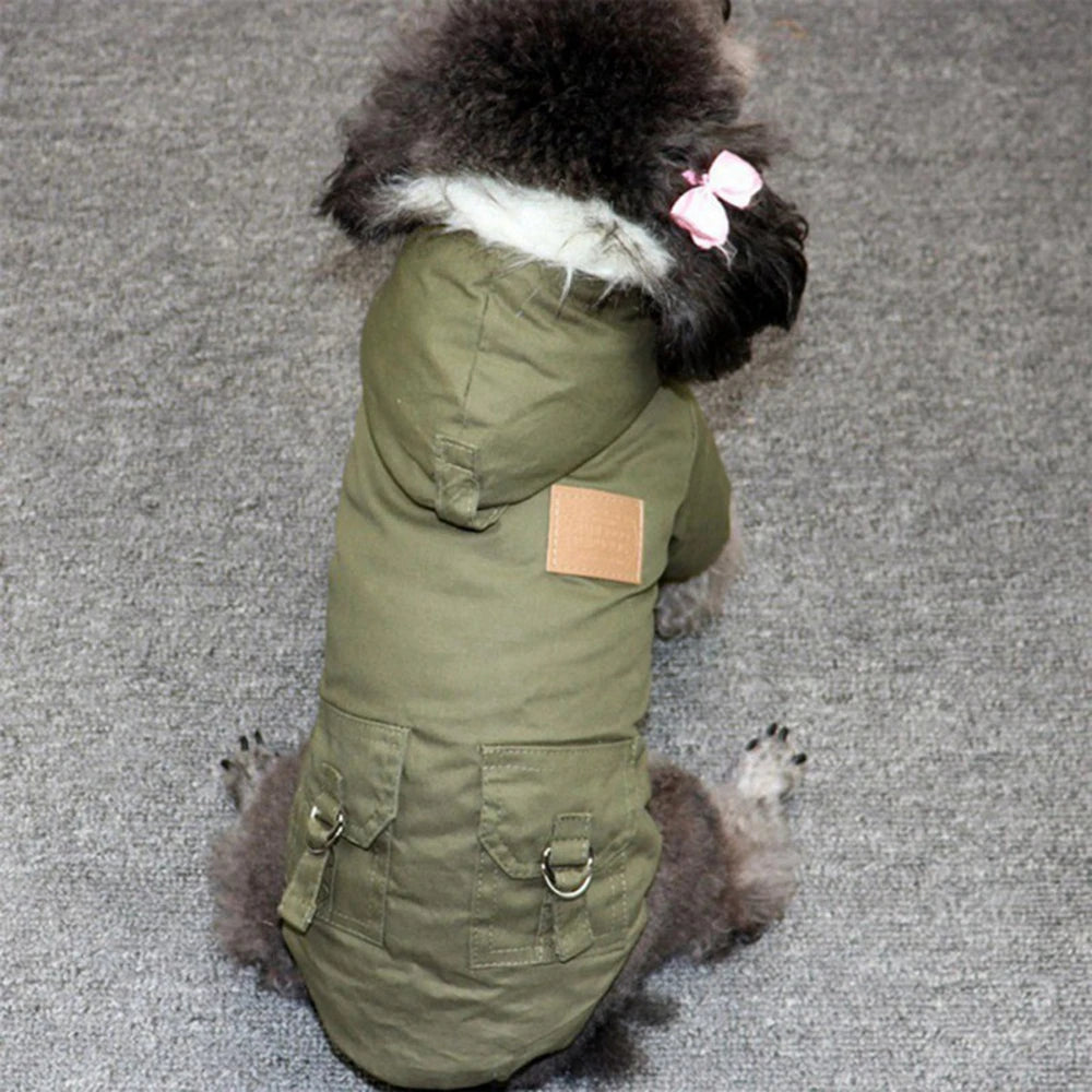 Thick Warm Winter Hoodie Coat for Small & Medium Dogs