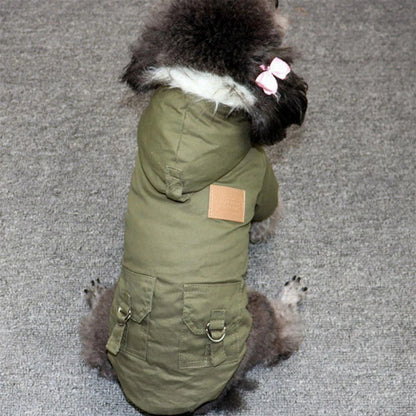 Thick Warm Winter Hoodie Coat for Small & Medium Dogs