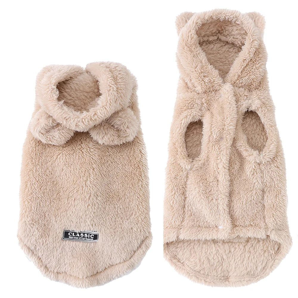 Soft Fleece Cat Sweater for Small & Medium Dogs Winter Pet Coat