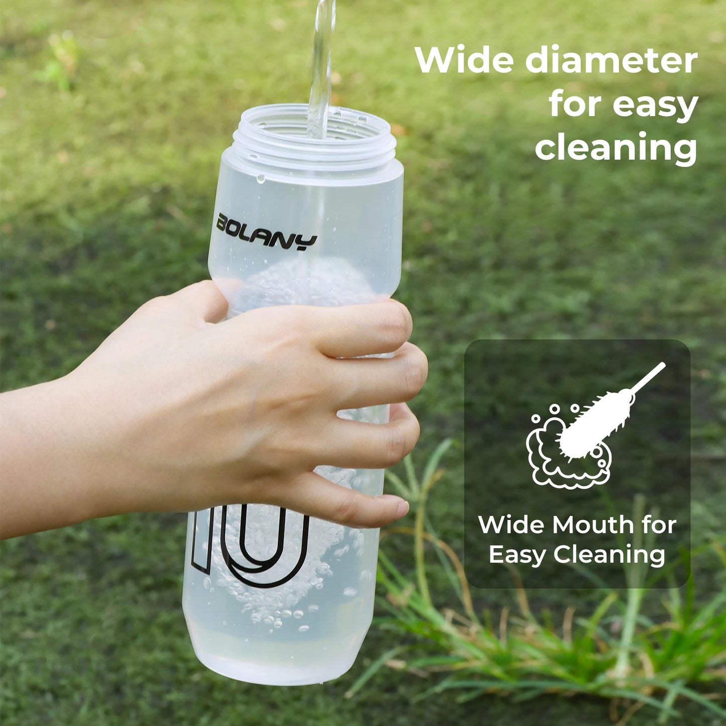 BOLANY 750ml Portable Squeeze Cycling Water Bottle