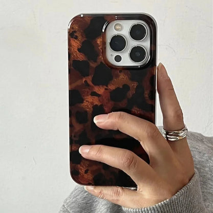 Retro Amber Texture Laser iPhone Case