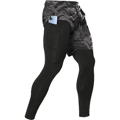 Men's 2 in 1 Running Training Pants