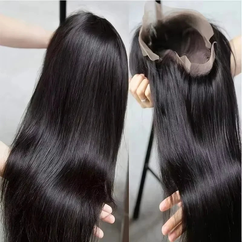 Women's 36 to 40 Inch Brazilian Bone Straight HD Lace Front Human Hair Wig