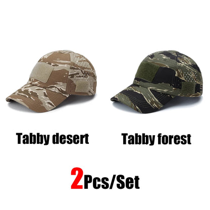 1 or 2 Pack Men's Camouflage Outdoor Baseball Caps