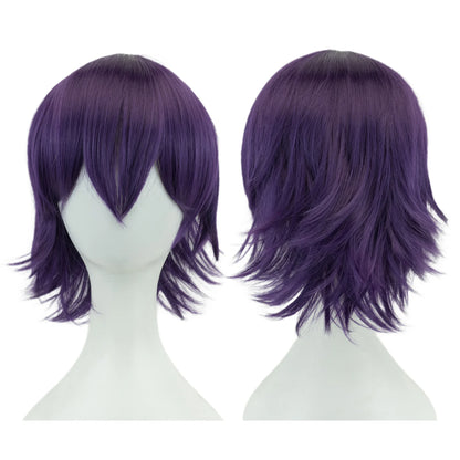 Unisex 12 Inch Short Bob Cosplay Wig with Bangs