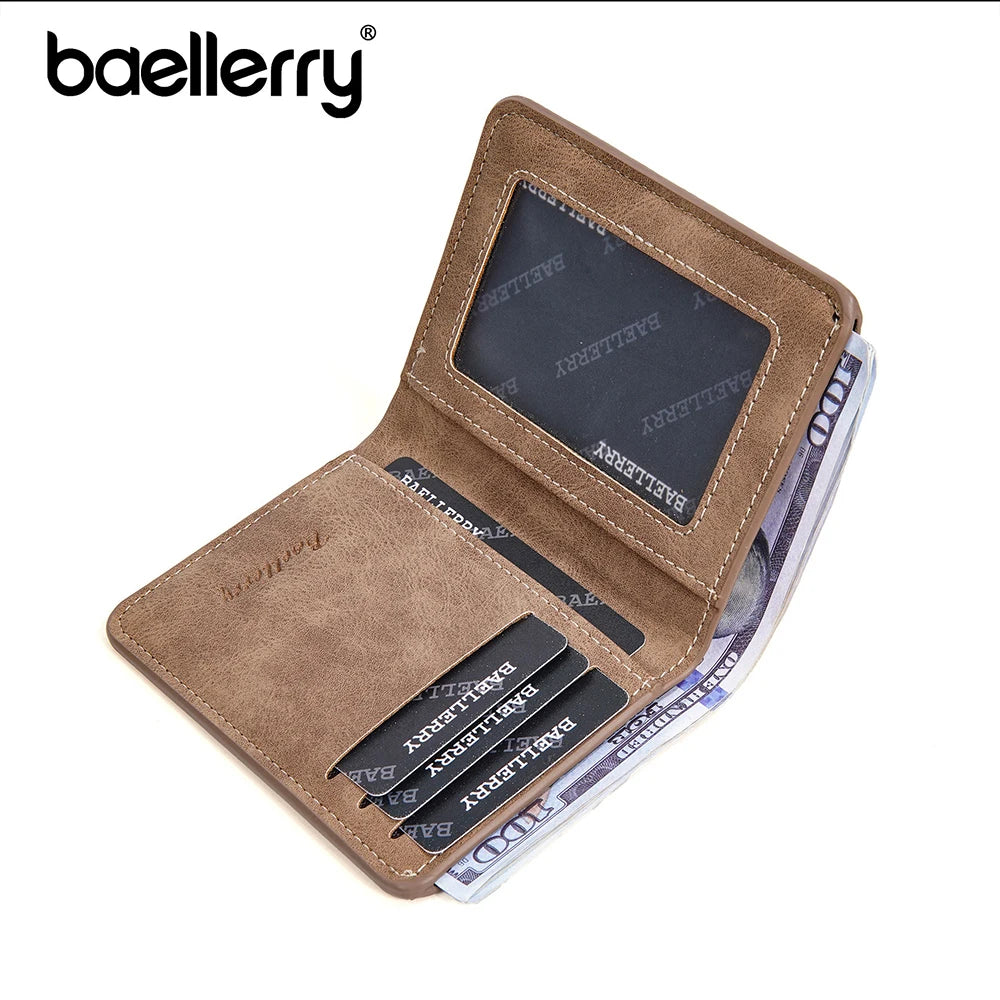 Baellerry Men's PU Leather Minimalist Money Clip Wallet