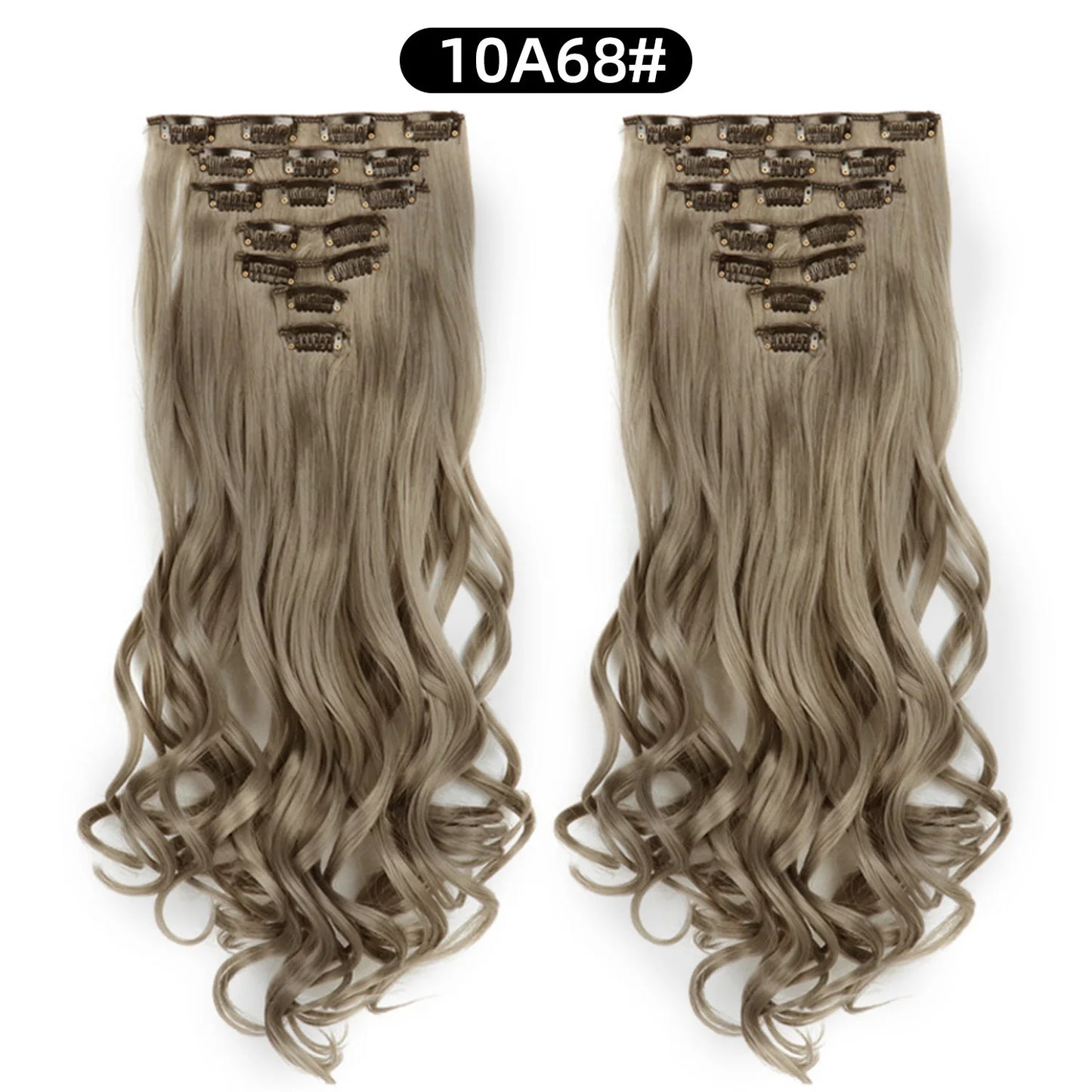 22 Inch Curly Wavy Clip In Hair Extensions 7PCS