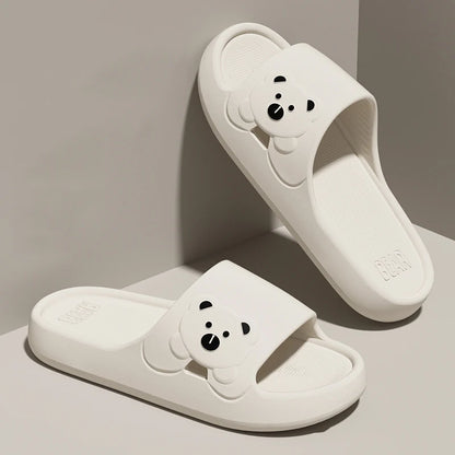 Cute Cartoon Bear EVA Slippers for Women Summer Indoor Slides