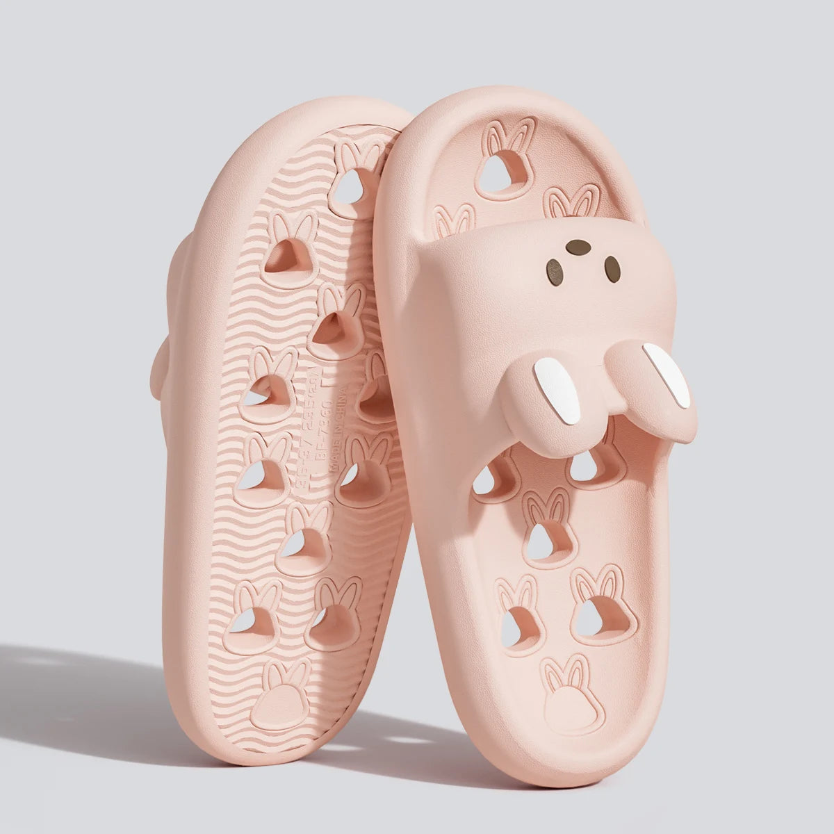 Cute Cartoon EVA Bathroom Slippers Thick Sole Non Slip Quick Dry Slides