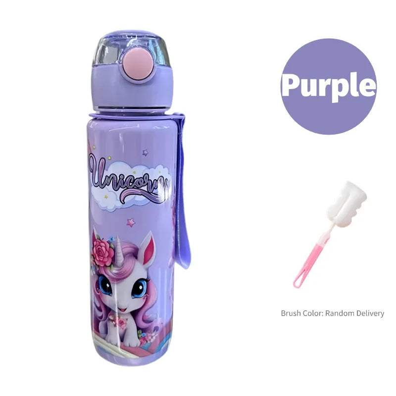 700ml BPA Free Cartoon Water Bottle with Carry Ring