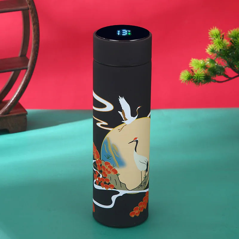 Style 304 Stainless Steel Thermos Bottle with Temperature Display