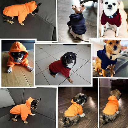 Warm Winter Dog Hoodie Sweatshirt for Small & Medium Dogs