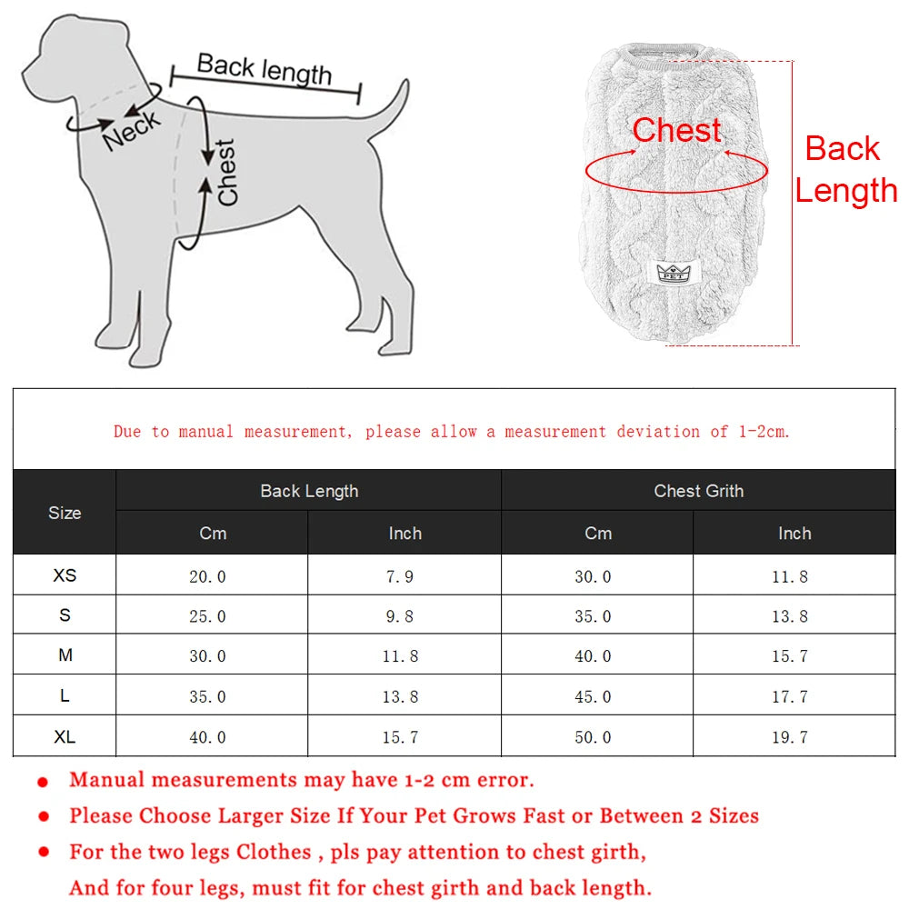 Soft Fleece Winter Sweater Vest for Small Dogs & Cats