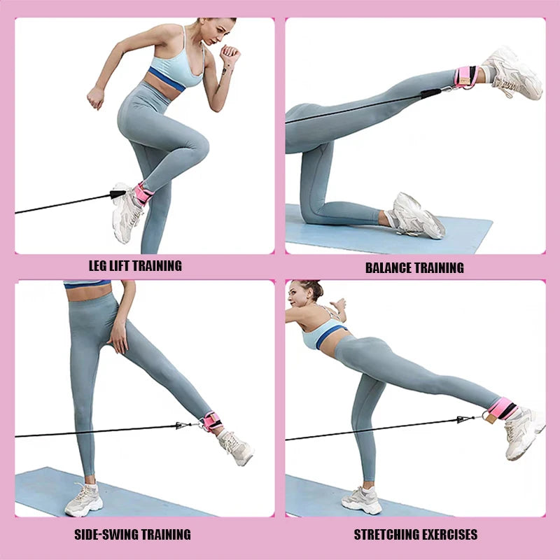 Ankle Strap Resistance Band Set for Fitness Training