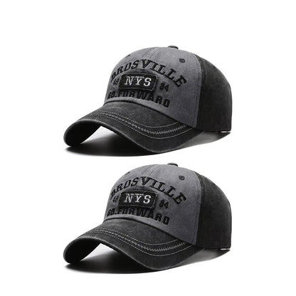 Men's Washed Embroidered Curved Brim Baseball Cap