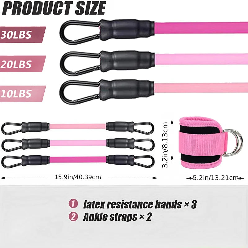 Ankle Strap Resistance Band Set for Fitness Training