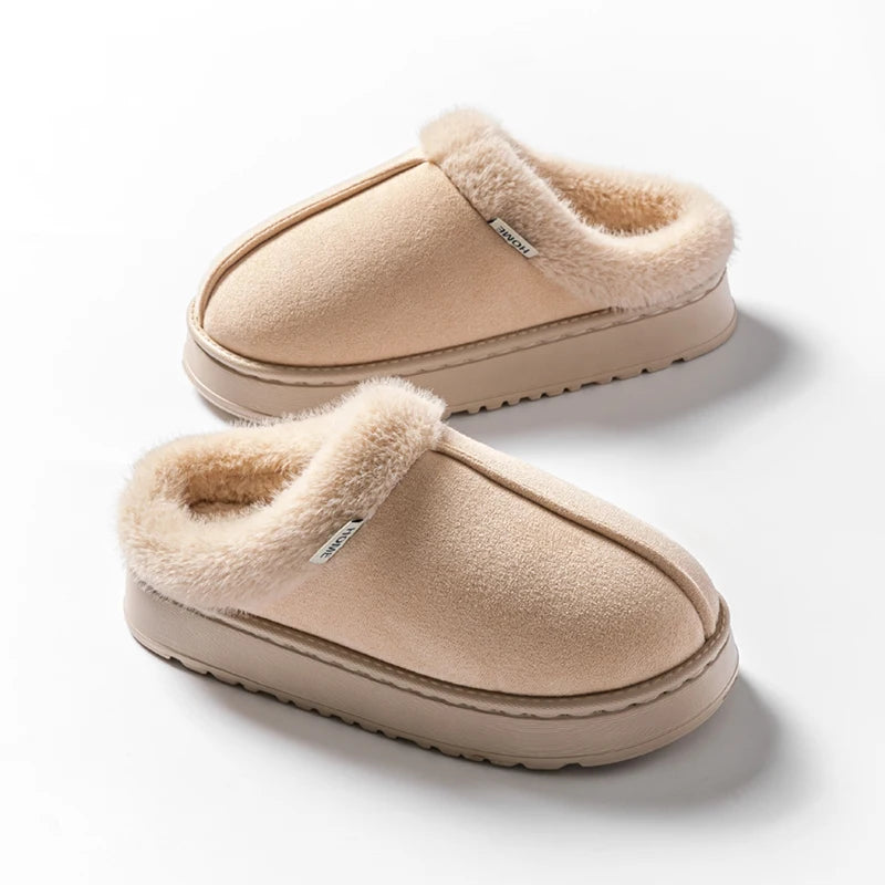 Unisex Fluffy Warm EVA Thick Sole Winter Slippers