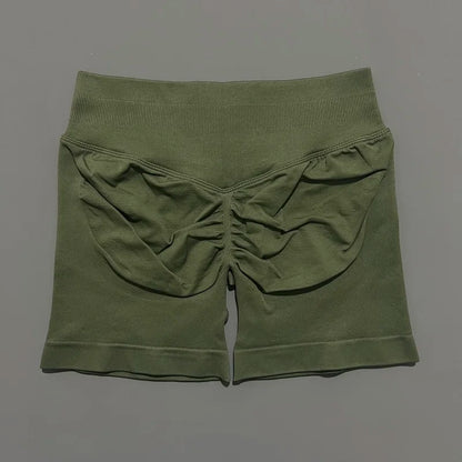 Women's Seamless Scrunch Butt Gym Biker Shorts