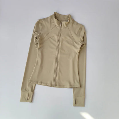 Women's Quick Dry Zip Long Sleeve Fitness Jacket