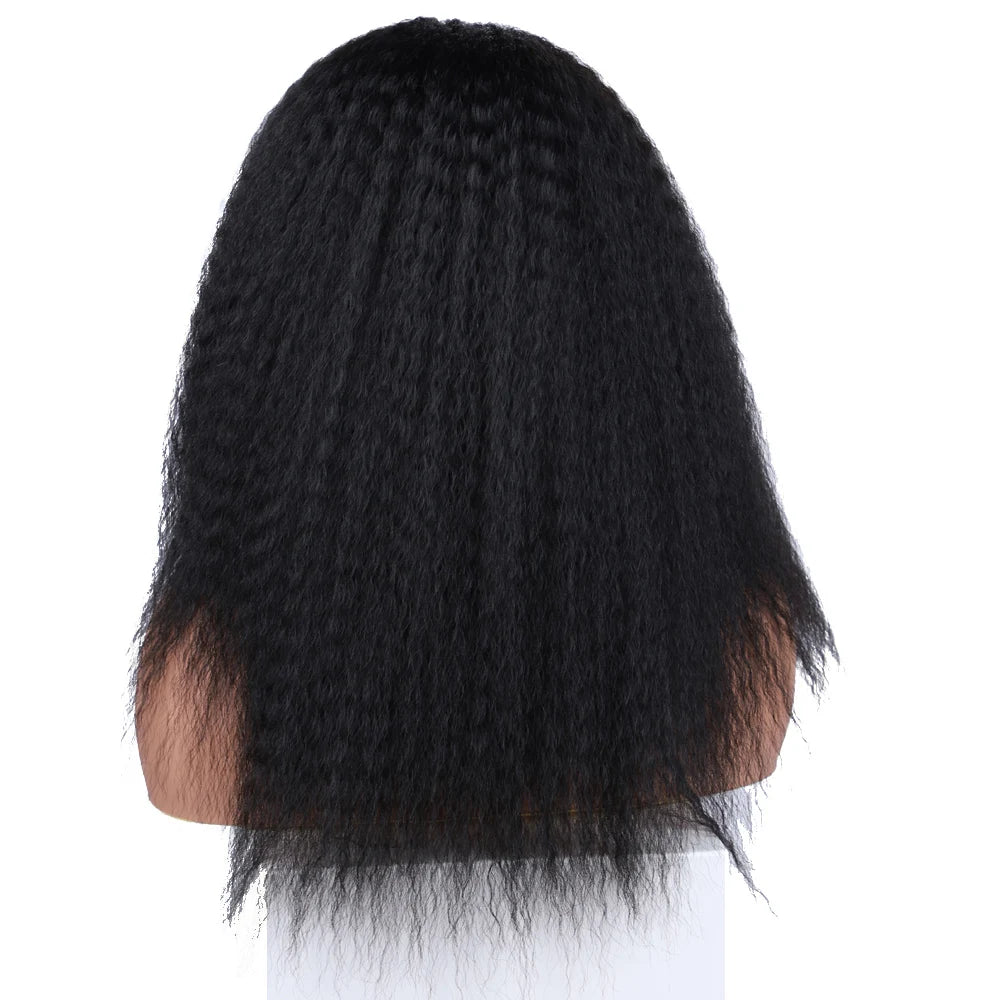 Short Kinky Straight Afro Puff Wig for Women