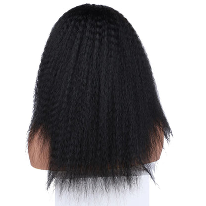 Short Kinky Straight Afro Puff Wig for Women