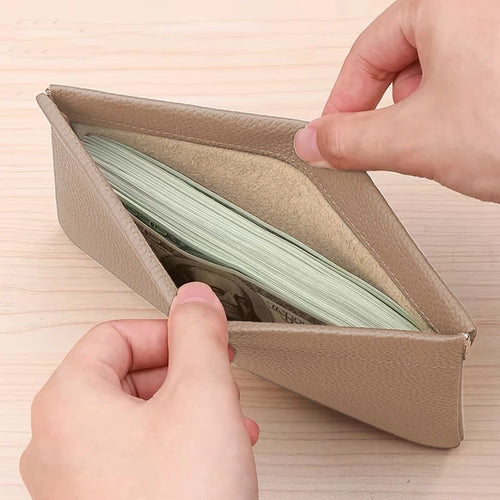 Self Closing PU Leather Long Wallet and Passport Holder