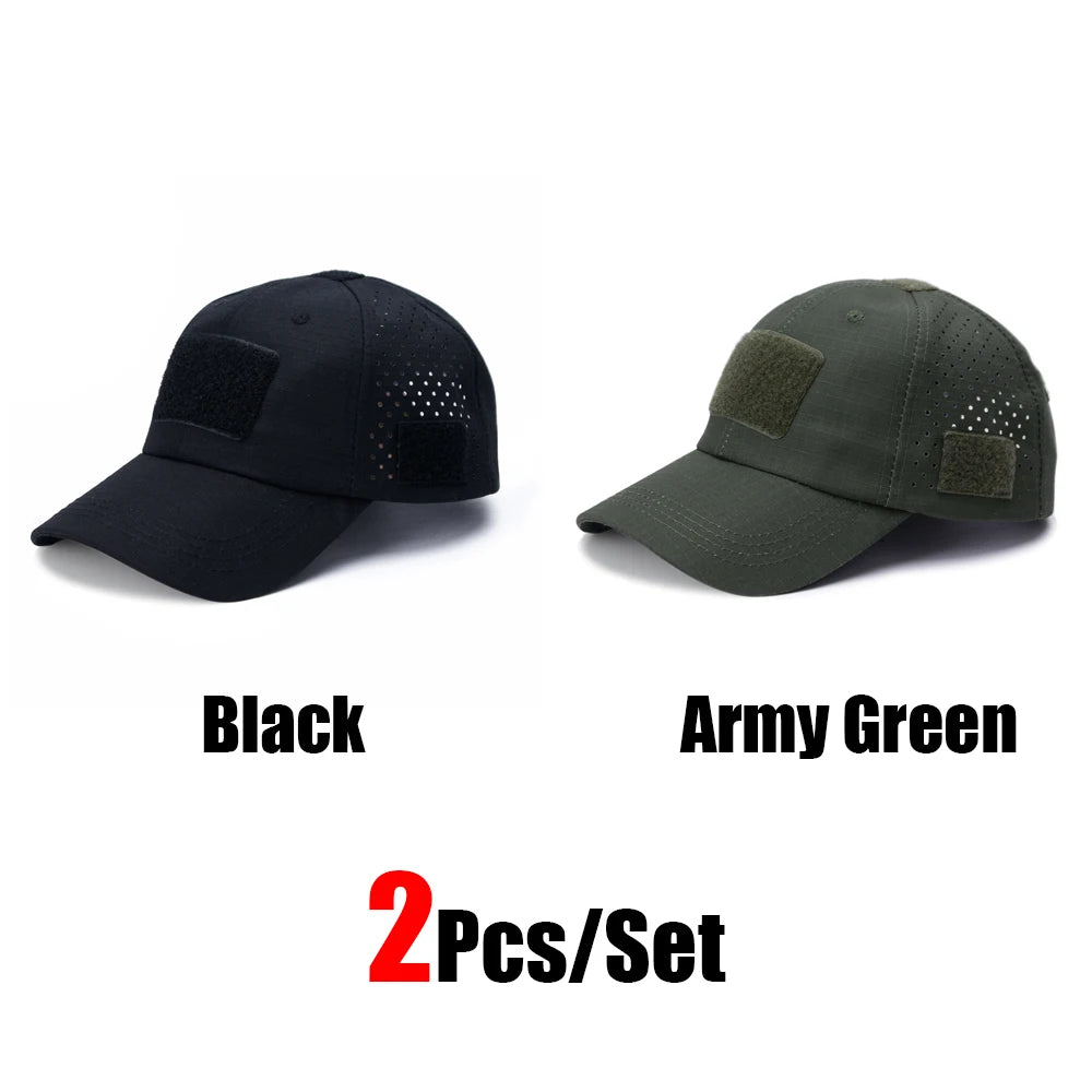 1 or 2 Pack Men's Camouflage Outdoor Baseball Caps