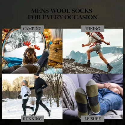Unisex Merino Wool Thermal Hiking Socks