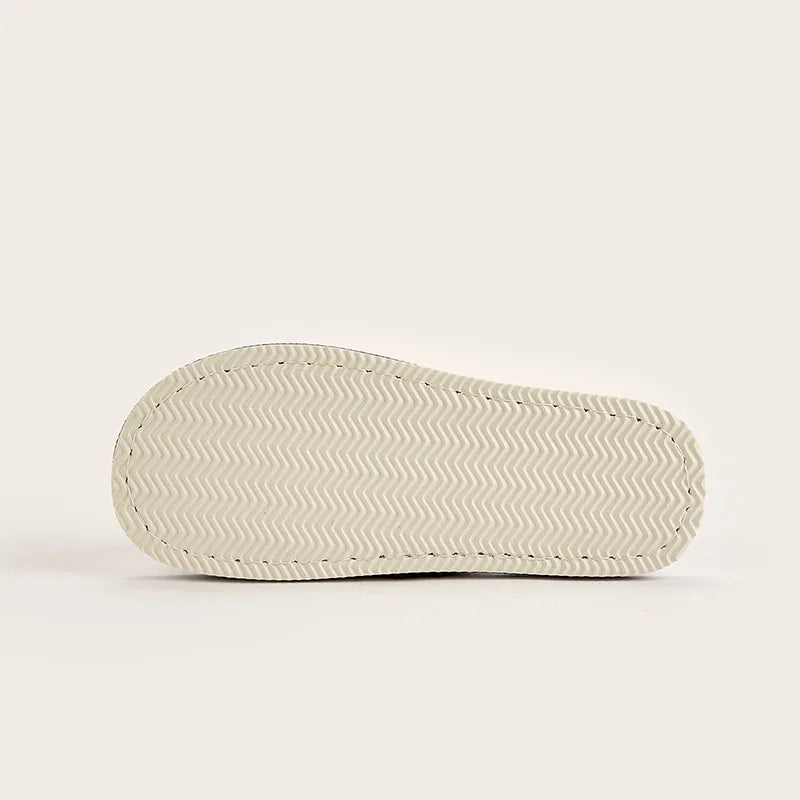 Unisex Breathable Linen Open Toe Home Slippers
