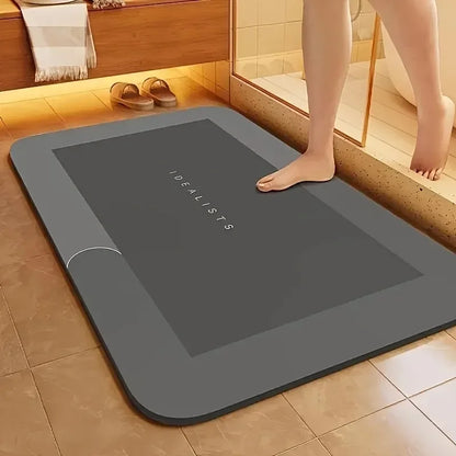 Diatomaceous Earth Bath Mat Super Absorbent Non Slip Quick Dry Rug