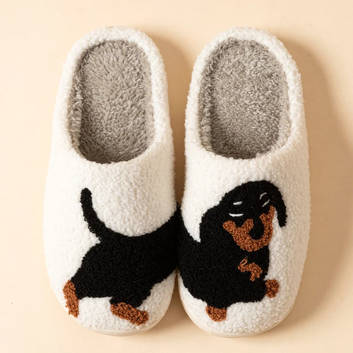 Women's Cute Dachshund Dog Warm Indoor Slippers